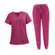 thumbnail image 3 of Conjunto de uniforme médico para mujer, trajes de trabajo de enfermera para spa y belleza. Rosa, 3 of 9