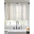 thumbnail image 2 of Gradient Abstract Sheer Curtains 2 Panels Set Beige White Gray Striped Simple Sheer Window Curtains Light Filtering Rod Pocket Voile Drapes for Bedroom Living Room 52"x45", 2 of 9