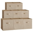 thumbnail image 1 of Cubos de almacenamiento SONGMICS, tela no tejida, 33 x 33 cm, color beige, 1 of 7