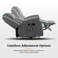 thumbnail image 3 of Korser Massage Swivel Rocker Recliner Chair with USB Ports Chenille for Living Room,Grey, 3 of 7
