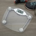 thumbnail image 3 of Taylor 13.0"x11.7" Clear Glass Body Weight Scale Battery Powered 400 lb Capacity, 3 of 8