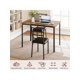 thumbnail image 4 of 4 - person 5 - piece dining mesa set - moderno metal frame, wood tabletop, perfect para small spaces, includes 1 mesa y 4 sillas para kitchen, dinette, o breakfast nook, 4 of 9