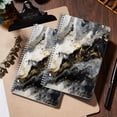 thumbnail image 5 of Spiral Notebook,College Ruled Journal,8.26" x 5.71" 50 Sheets/100 Pages,2 Pack - Abstract Black And White Marble Texture With Gold Accents, 5 of 7