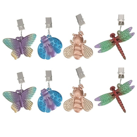 

8Pcs Alloy Tablecloth Clips Fixed Tablecloth Pendants Insect Design Tablecloth Weights