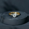 thumbnail image 6 of Rosec Jewels Lab Created Diamond Engagement Ring 1 Ct - 6 mm Circle Ring - EF-VS Quality, 10K Yellow Gold, US 4.00, 6 of 8