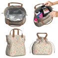 thumbnail image 2 of Boho Bohemia Flower Drawstring Lunch Bag Women - Drawstring Lunch Bag Insulated for Work Office - Stain-Resistant Large Lunchbags for Women with Multi-Pockets, 2 of 6