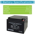 thumbnail image 3 of UB12260 12V 26AH T4 Terminal - Sealed Lead Acid Battery, 3 of 6