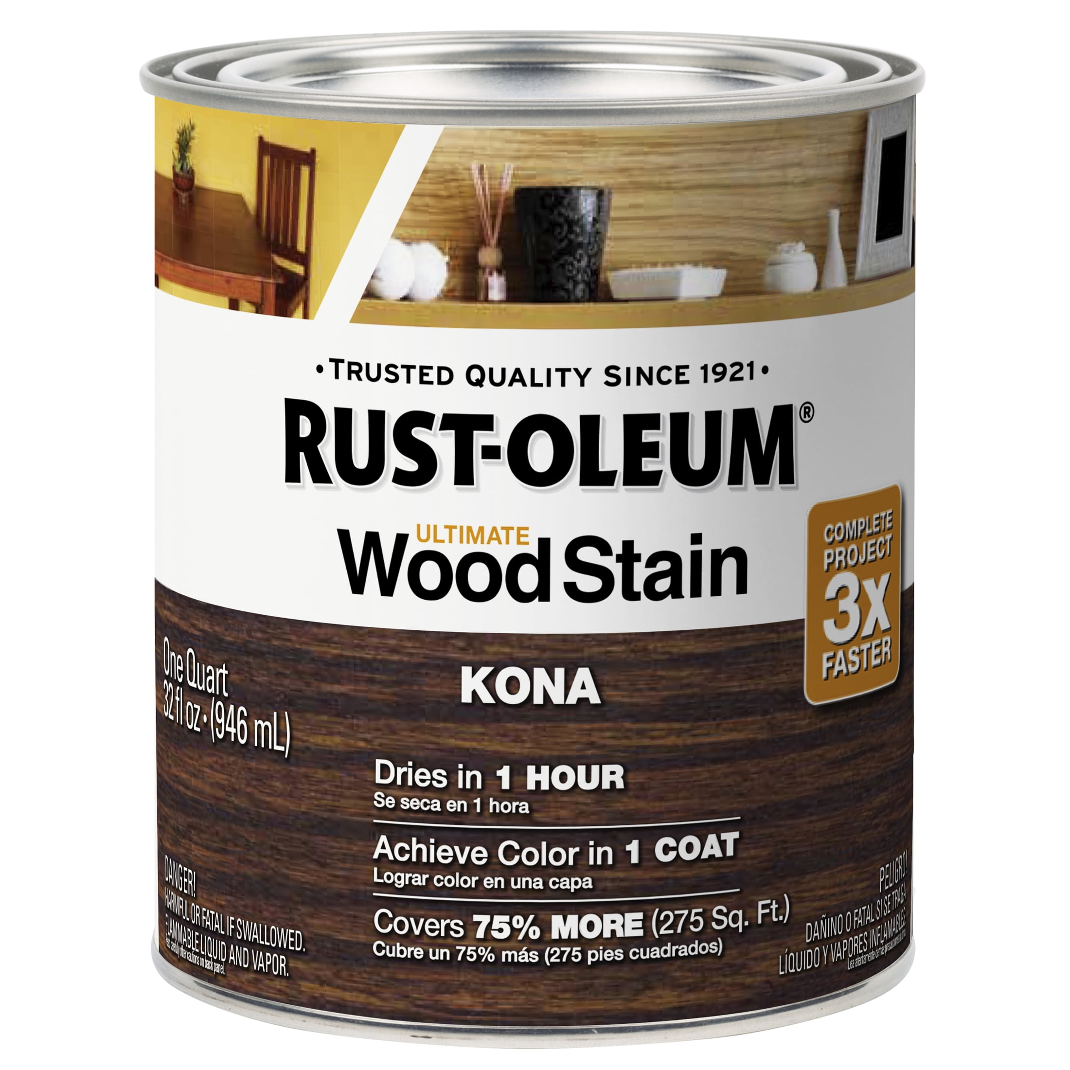 Kona, Rust-Oleum Ultimate Wood Stain-205588, Quart