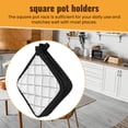 thumbnail image 5 of 7 Pieces Black Cotton Pot Holders for Kitchen Oven Mitts, Machine Washable and Heat Hot Pad, 5 of 10