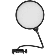 Dragonpad USA 6" Round Gooseneck Microphone Studio Pop Filter with Clamp - Black