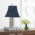thumbnail image 5 of Urbanest Square Softback Bell Lampshade, Faux Silk, 5.25-inch by 9-inch by 8-inch, Navy Blue, 5 of 7