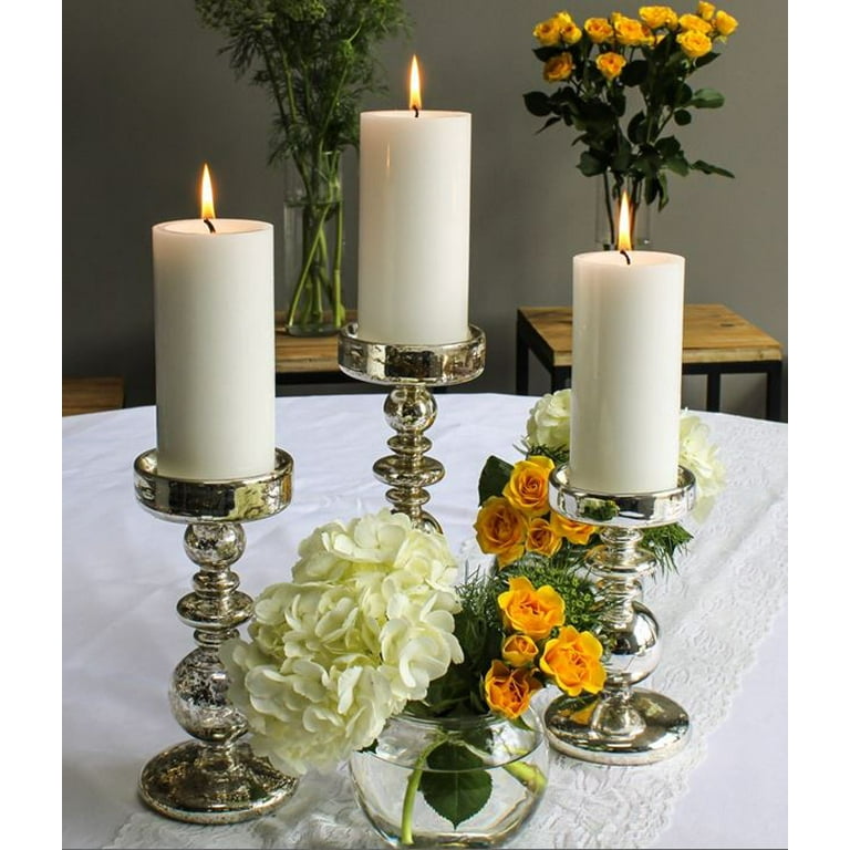 Richland Geometric Pillar Candle Stands Set of 2