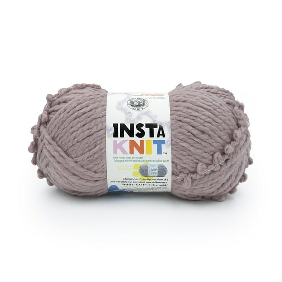 Lion Brand Instaknit Super Bulky Acrylic Yarn, Milk with Tea, 7.9oz/225g