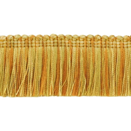 1 3/4" (4cm) Long Noblesse Collection Beautiful Brush Fringe Trim # 0175HB,, Canary Gold #4875 (Dark Gold, Yellow Gold) Sold By The Yard (36"/3 ft/0.9m)