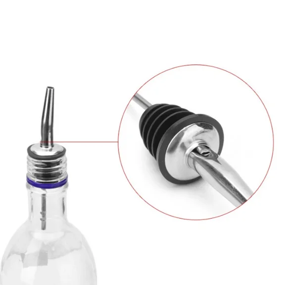 12Pcs Stainless Steel Bottle Caps Liquor Spirit Pourer Dispenser Flow Pour Tools