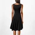 thumbnail image 4 of Women’s Sleeveless A-Line High Low Hem Dress Elegant Fit and Flare Cocktail Party Graduation Dress, 4 of 8