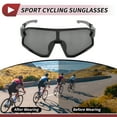 thumbnail image 3 of 1 juego de gafas de montar para motocicleta Tri-Acetato de Celulosa UV400 gafas de sol para deportes al aire libre para motocross, bicicleta de tierra, ATV, lente negra, marco negro y gris, 3 of 6