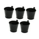 thumbnail image 2 of 5 cubos de metal galvanizado, cubos de hielo, recipientes para manualidades con asa, decoración del hogar, jarrones metálicos decorativos resistentes Negro, 2 of 8