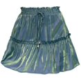 thumbnail image 1 of Women Summer Drawstring High Waist Mini Pleated Skater Skirt Solid Color Flared Ruffle Hem Loose Swing A-line Streetwear Yellow Xl, 1 of 5