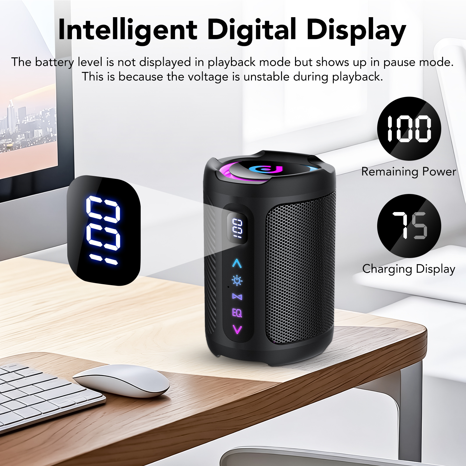 CASCHO 15W Portable Bluetooth Speaker with LED Lights photo 6