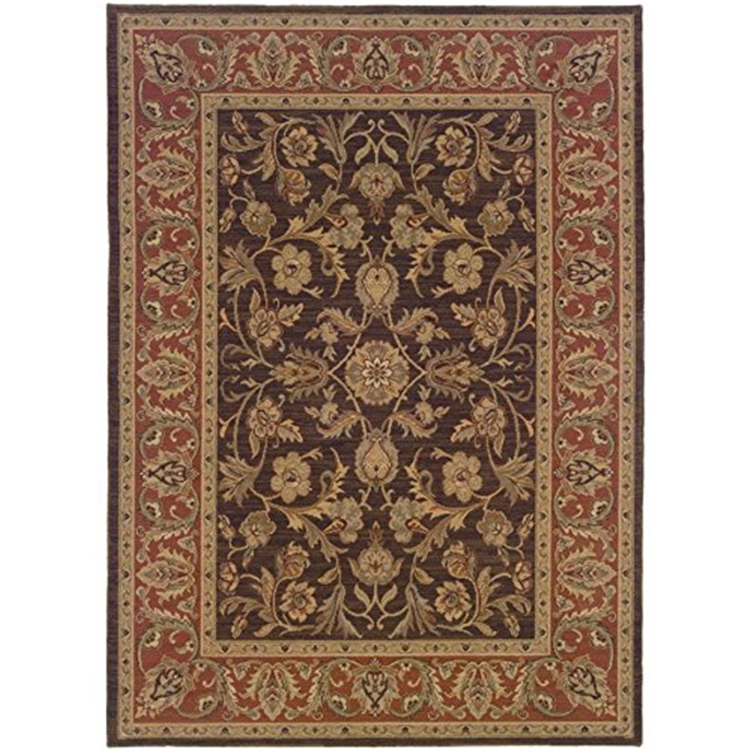 Sphinx Nadira Area Rug 042A2 Brown Persian Flowers - Walmart.com