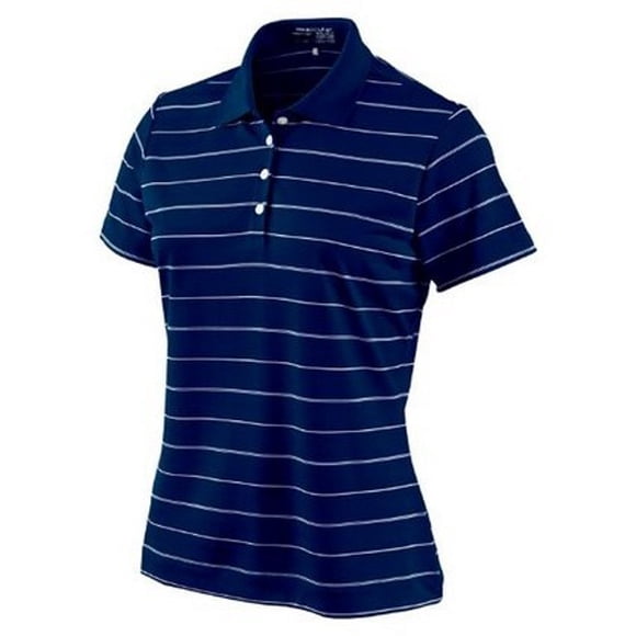 NIKE GOLF Dri-Fit SPORT Polo TOP Navy STRIPED Stay Cool DRY & Comfort M