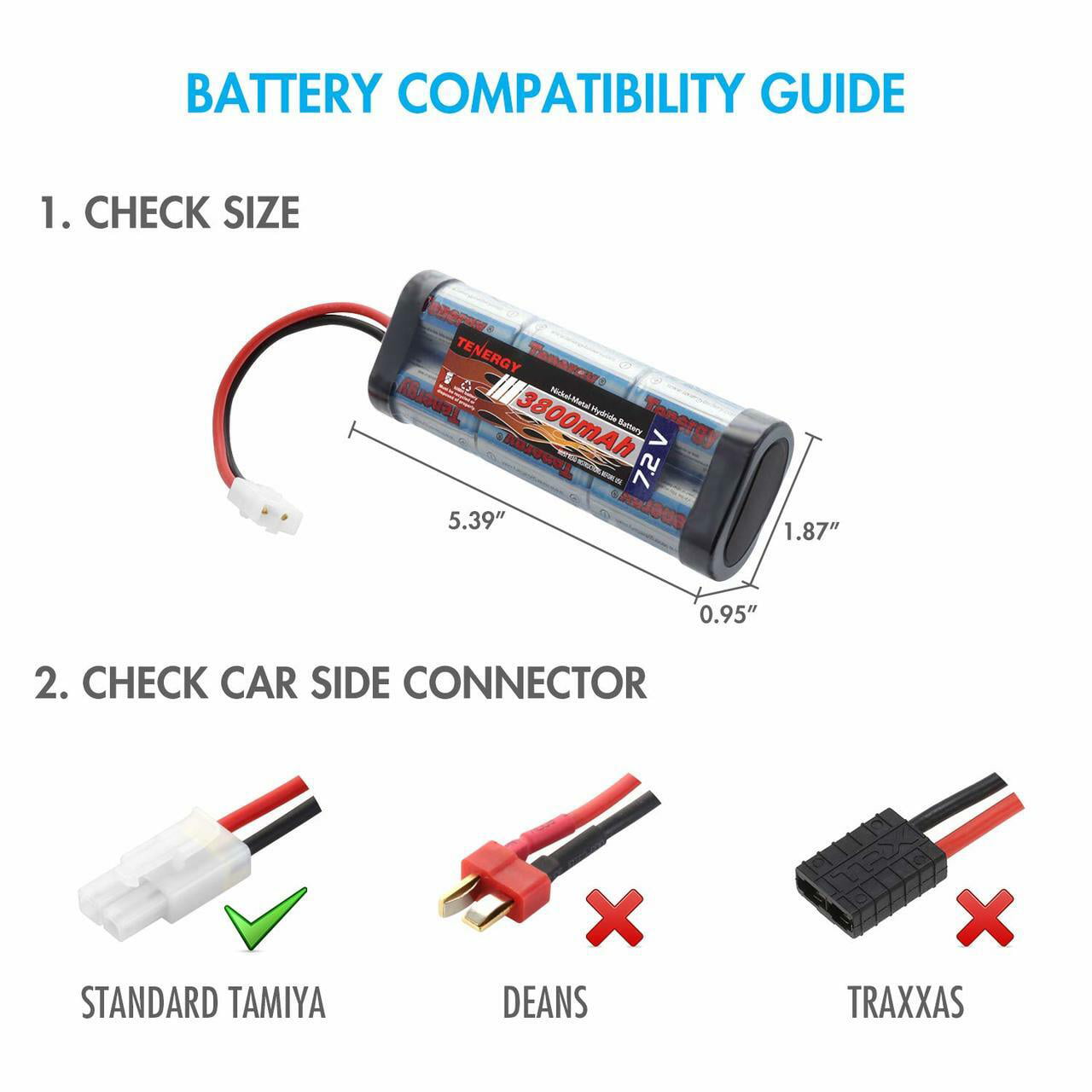Battery pack 9.6v 3800mah accu battery rechargeable tamiya rc large capacity 