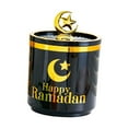 thumbnail image 2 of Tarro de dulces de Ramadán, caja contenedora para aperitivos Eid Mubarak, caja de baratija, bote de comida reutilizable, organizador de encimera, tarro para servir dulces Negra, 2 of 8