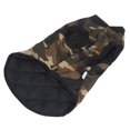 thumbnail image 2 of Abrigo para perro, poliéster, algodón, acolchado, estampado de camuflaje, sin mangas, otoño e invierno, ropa cálida para mascotas, perros pequeños, medianos y XS, 2 of 14