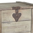 thumbnail image 2 of Household Essentials Antiqued Decorative Trunk, Small, Chinese Fir Panel and MDF, Smooth Backing and Metal Hinge Accent, Flat Top and Stay-Open Lid, 2 of 3