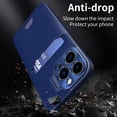 thumbnail image 6 of for iPhone 14 Pro Max Case with Stand, Card Slot Shockproof Anti-Slip Hybrid Bumper iPhone 14 Pro Max Phone Cover with Kickstand & Drop Protection Matte Hard PC Case for 6.7",Darkgreen + Darkblue, 6 of 7