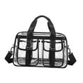 thumbnail image 2 of FVDPWYE PVC Clear Tote Bag Waterproof PVC Gym Bag for Beach Camping Yoga Stadium Concert Black, 2 of 9