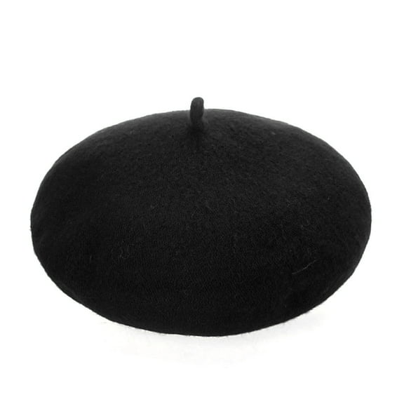 Fdelink Beret Hat Winter Hats Kids Beret Hat Girls Black Dome Baseball Caps Black