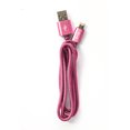 thumbnail image 3 of Cable 2 en 1 hibrido Vorago CAB-209 Micro USB y Lightning M a USB Vorago  CAB-209-PK rosa híbrido USB a Micro USB y Lightnting puntas intercambiables, 3 of 3