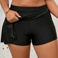 thumbnail image 4 of Ailaofu Womens High Waisted Swim Skirt Pleated Skorts Athletic Bathing Swimsuit Bottoms with Side Pocket, 4 of 7