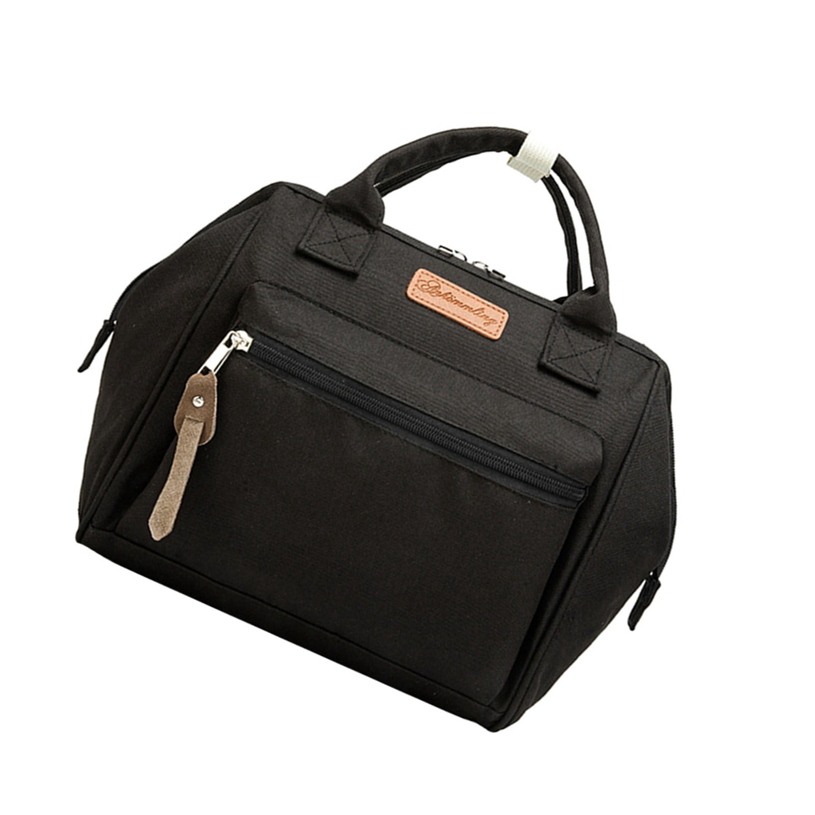 Suodoka Multifunctional Diaper Bag Water-Resistant Travel Tote Baby Handbag for Mom Large Capacity with Insulated Pockets Classic Black 9.45 inches / 24 cm