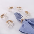 thumbnail image 2 of Zhuge Family Hotel Restaurant Desktop Decoration Napkin Rings, Starfish Napkin Rings Napkin Buckles Minimalist Napkin Rings -6 pieces (white), 2 of 2