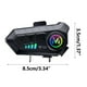 thumbnail image 2 of Cascos de motocicleta con auriculares Bluetooth, versión walkie-talkie para 2 jinetes a 300 metros, compatibilidad con micrófono suave, 2 of 9