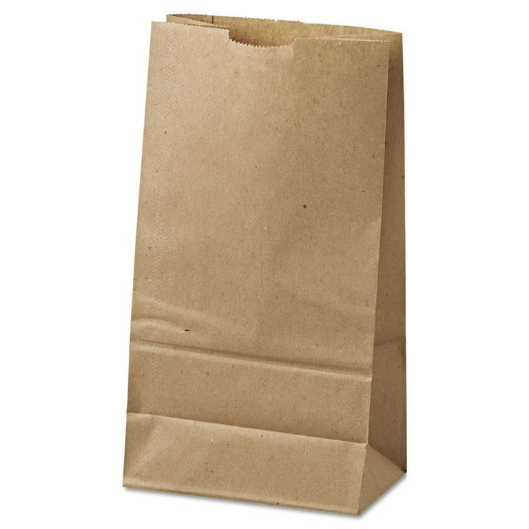 Recycled Brown Kraft Gift Sack, 6 lb Bag 6x3.5x11, 500 Pack