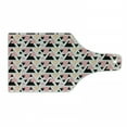 thumbnail image 1 of Geometric Cutting Board, Modern Composition with Different Colored Triangles Doodle Shapes, Decorative Tempered Glass Cutting and Serving Board, Wine Bottle Shape, Peach Coral Black, by Ambesonne, 1 of 1
