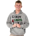 thumbnail image 5 of Funny Christmas Candy Lights Poles Hoodie Hooded Sweatshirt Men Brisco Brands X, 5 of 6