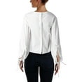 thumbnail image 3 of J.O.A. Womens Cotton Oversized Button Up Shirt, White, Medium, 3 of 3