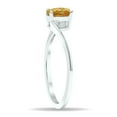 thumbnail image 2 of SZUL Women's Solitaire Citrine Wave Ring in 10K White Gold, 2 of 5