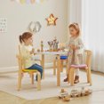 thumbnail image 2 of Qaba Kids Table and Chair Set, Wooden Toddler Table and Chairs Set, 2 of 10
