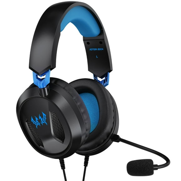 KOTION EACH G3100 3.5mm Wired Gaming Headset Over Ear Game Headphones with Omni-directional Microphone Memory Foam Ear Cushions for PS5 PS4 Laptop Tablet Mobile Phones