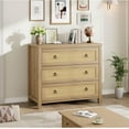 thumbnail image 1 of 29In Tall 3-Drawer Rattan Dresser Storage Chest for Bedroom Hallway Living Room - Clothes Organizer, 1 of 9