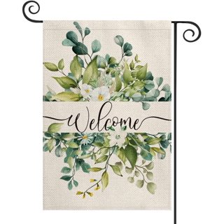 Toland Home Garden Welcome Swing Gnome Daisy Spring Flag Double Sided ...