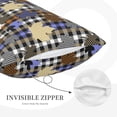 thumbnail image 3 of Lsque maple leaves Houndstooth Pattern Pillow Case – Soft & Cozy Throw Pillow Cover, Hypoallergenic Cushion Case for Sleeping Women with Envelope Closure-16"x24", 3 of 6