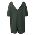 thumbnail image 4 of Women's Summer Casual Backless Romper - Short Sleeve Loose Fit Athletic Beach Jumpsuit with Wide Leg, 4 of 4