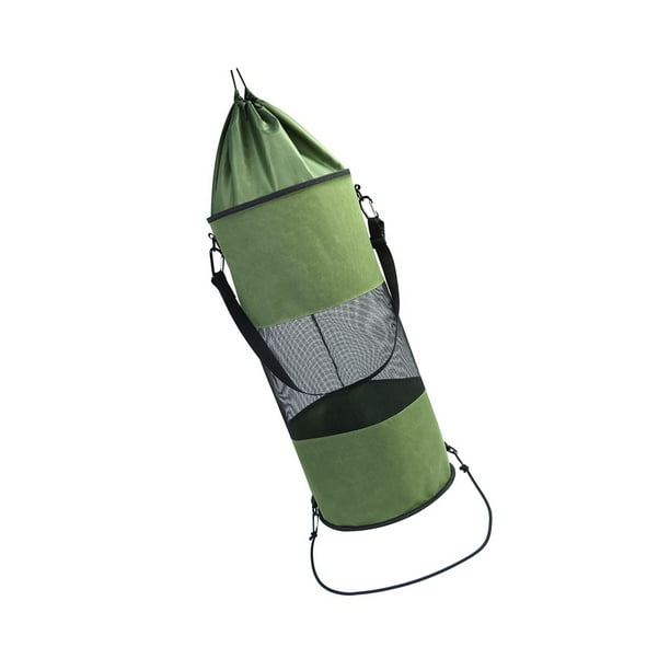 Ounissouiy Bolsa de basura para barcos, malla de aro, contenedor de basura transpirable a prueba de fugas, soporte para coche pontón, herramientas de Almacenamiento y organización del hogar Verde Ounissouiy HA042072-04